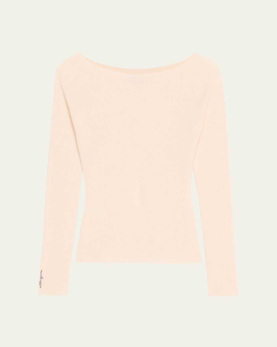 Lee Boat-Neck Long-Sleeve Cashmere Sweater